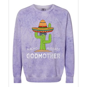 Fun Hilarious Godparent Humor Funny Saying Godmother Colorblast Crewneck Sweatshirt