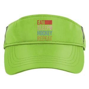 Funny Hockey Gift Eat Sleep Hockey Repeat Gift Adult Drive Performance Visor