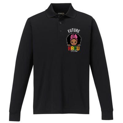 Future HBCU Grad Girl Performance Long Sleeve Polo