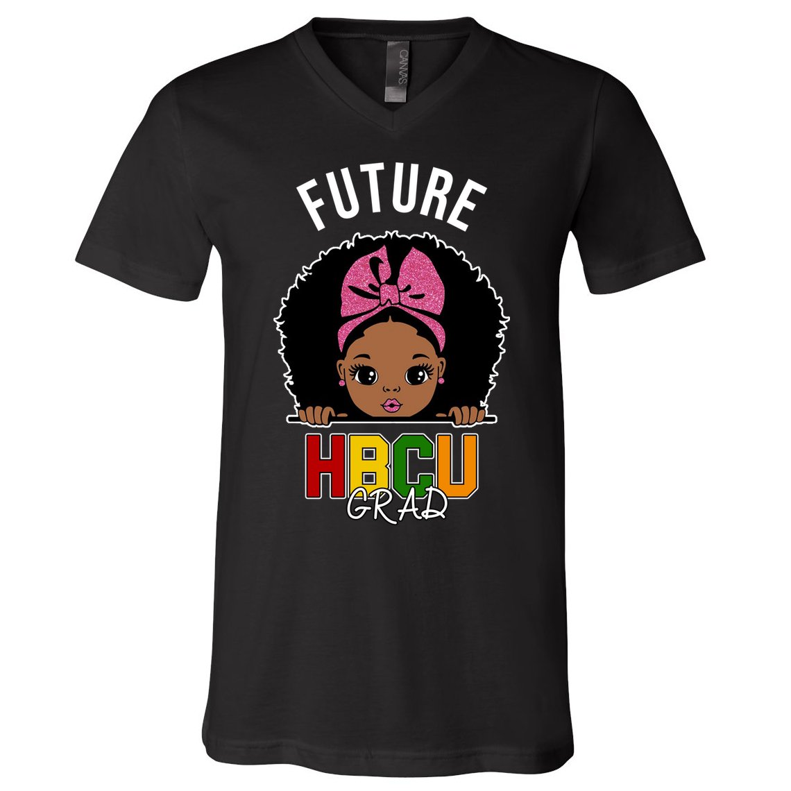 Future HBCU Grad Girl V-Neck T-Shirt
