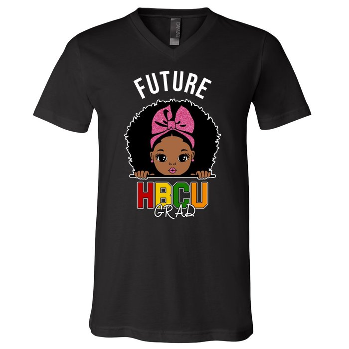 Future HBCU Grad Girl V-Neck T-Shirt