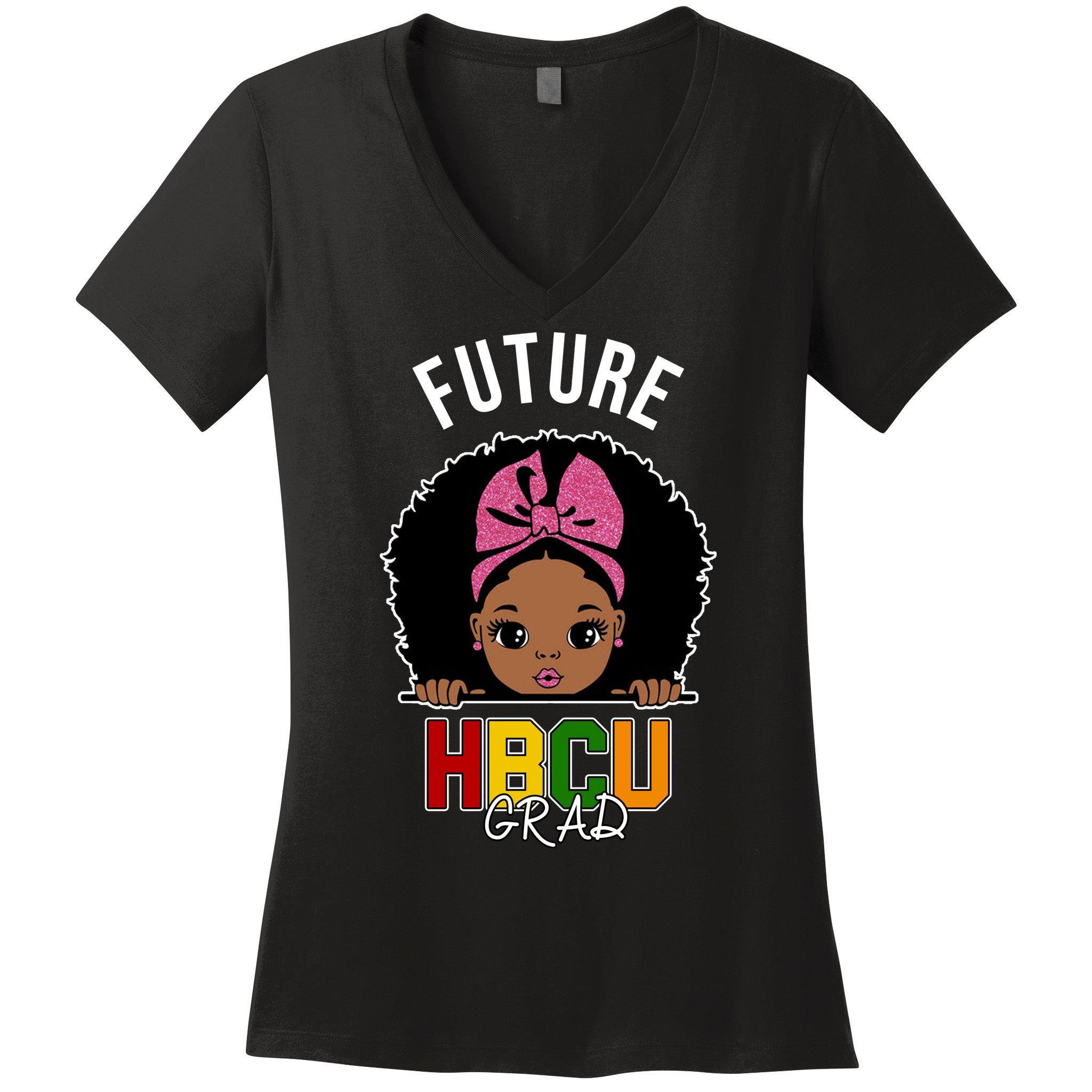 Future HBCU Grad Girl Women's V-Neck T-Shirt