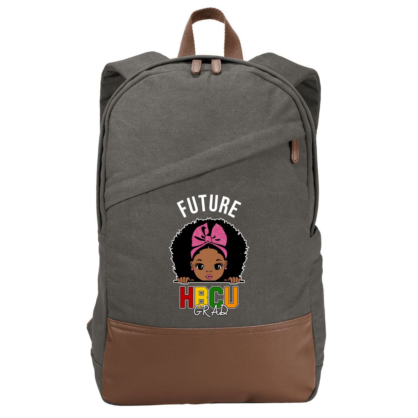 Future HBCU Grad Girl Cotton Canvas Backpack