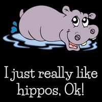 Funny Hippo Gift Just Really Like Hippos Ok! Hippopotamus Cool Gift Flat Bill Trucker Hat