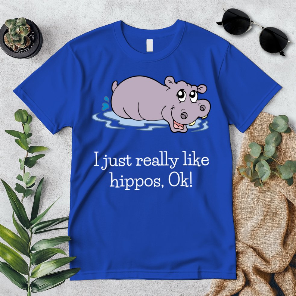 Funny Hippo Gift Just Really Like Hippos Ok! Hippopotamus Cool Gift Premium T-Shirt