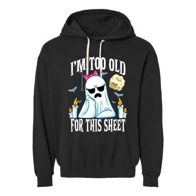 Funny Halloween Ghost Face Costume Garment-Dyed Fleece Hoodie