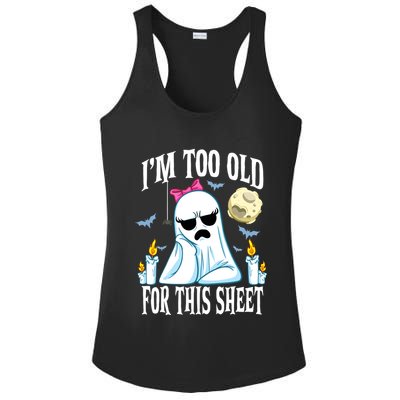 Funny Halloween Ghost Face Costume Ladies PosiCharge Competitor Racerback Tank
