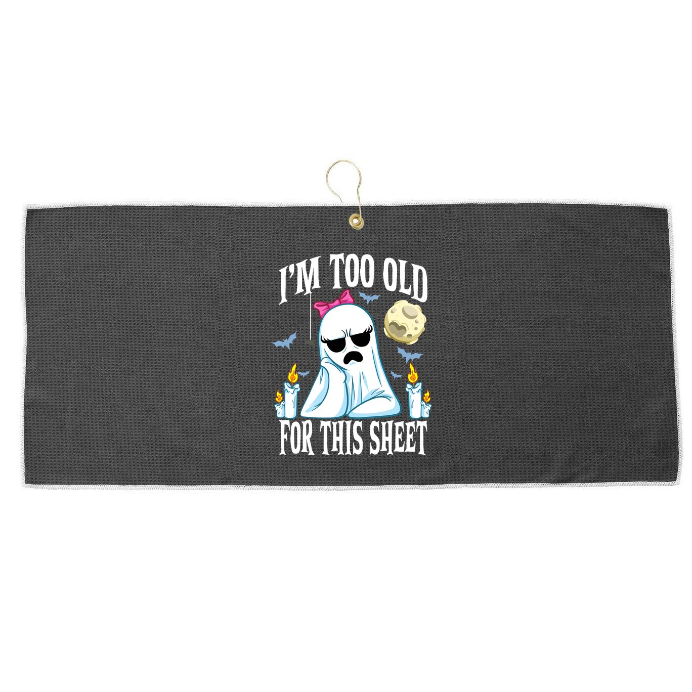 Funny Halloween Ghost Face Costume Large Microfiber Waffle Golf Towel