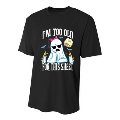 Funny Halloween Ghost Face Costume Youth Performance Sprint T-Shirt