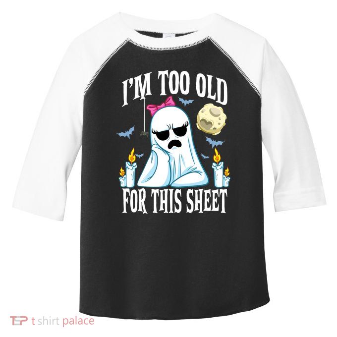 Funny Halloween Ghost Face Costume Toddler Fine Jersey T-Shirt