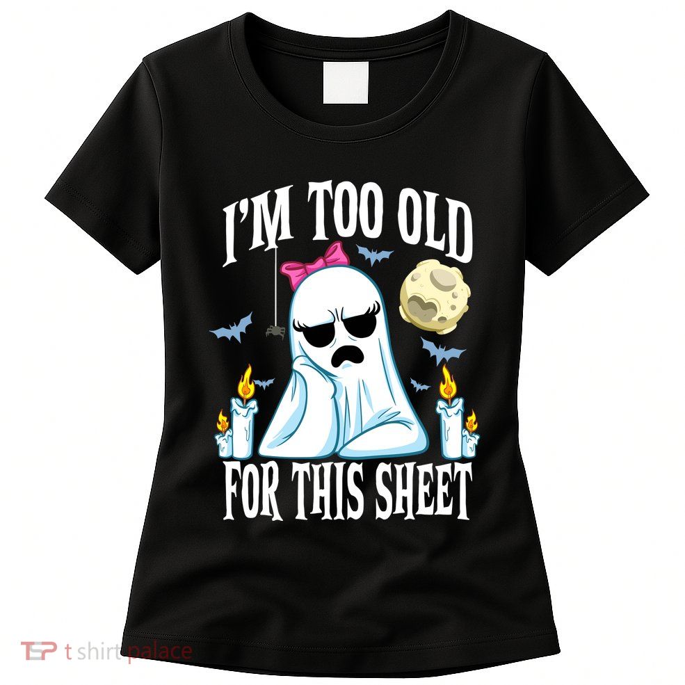Funny Halloween Ghost Face Costume Womens T-Shirt