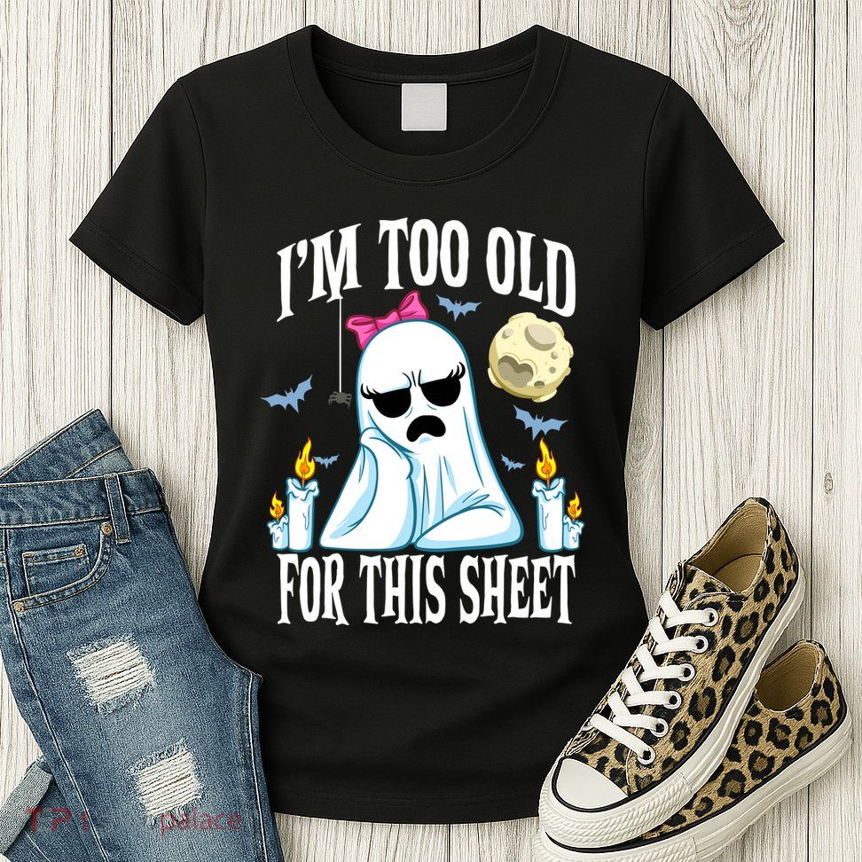 Funny Halloween Ghost Face Costume Womens T-Shirt