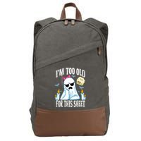 Funny Halloween Ghost Face Costume Cotton Canvas Backpack