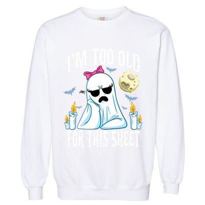 Funny Halloween Ghost Face Costume Garment-Dyed Sweatshirt