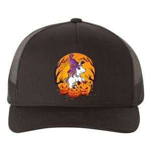 Fun Halloween Girls Kids Witchy Unicorn Halloween Yupoong Adult 5-Panel Trucker Hat