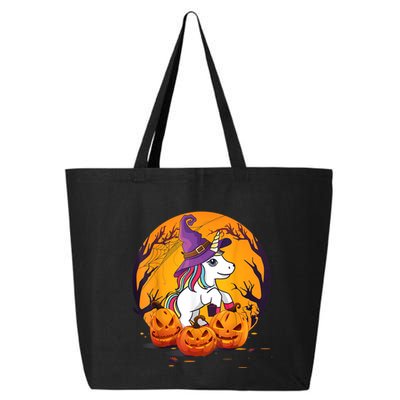 Fun Halloween Girls Kids Witchy Unicorn Halloween 25L Jumbo Tote