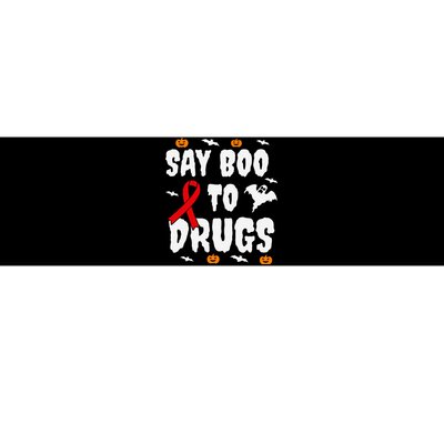 Funny Halloween Gift Say Boo To Drugs Awareness Red Ribbon Bumper Sticker