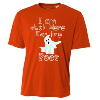 Funny Halloween Gift I Am Just Here For The Boos Ghost Gift Cooling Performance Crew T-Shirt