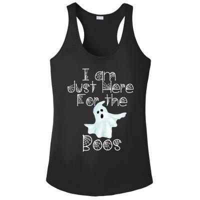 Funny Halloween Gift I Am Just Here For The Boos Ghost Gift Ladies PosiCharge Competitor Racerback Tank