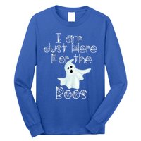 Funny Halloween Gift I Am Just Here For The Boos Ghost Gift Long Sleeve Shirt