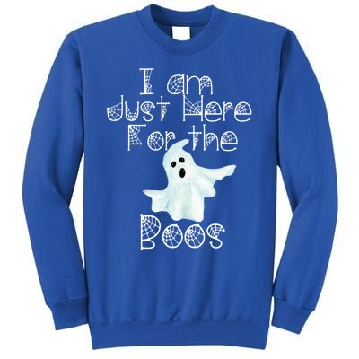 Funny Halloween Gift I Am Just Here For The Boos Ghost Gift Sweatshirt