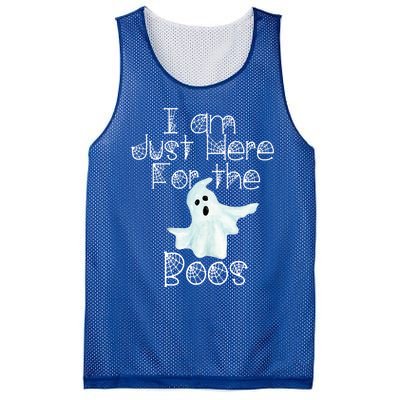 Funny Halloween Gift I Am Just Here For The Boos Ghost Gift Mesh Reversible Basketball Jersey Tank