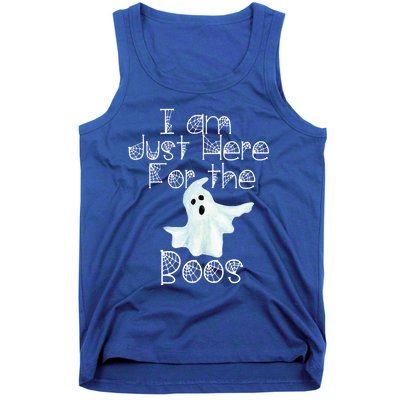 Funny Halloween Gift I Am Just Here For The Boos Ghost Gift Tank Top