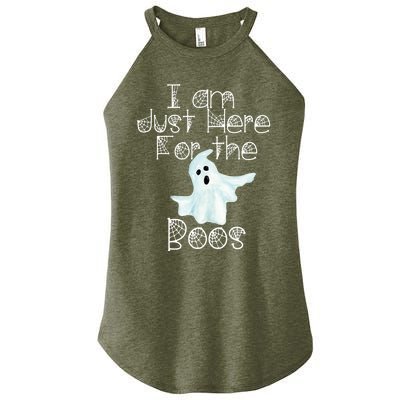 Funny Halloween Gift I Am Just Here For The Boos Ghost Gift Women’s Perfect Tri Rocker Tank