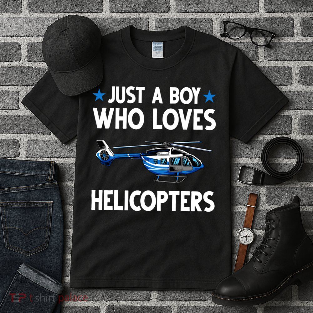 Funny Helicopter Gift Boy Pilot Aviator Tall T-Shirt