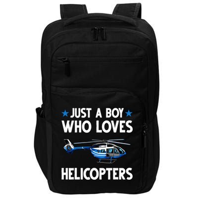 Funny Helicopter Gift Boy Pilot Aviator Impact Tech Backpack