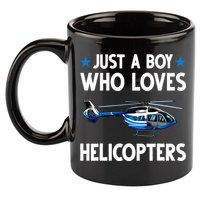 Funny Helicopter Gift Boy Pilot Aviator 11oz C Handle Ceramic Mug