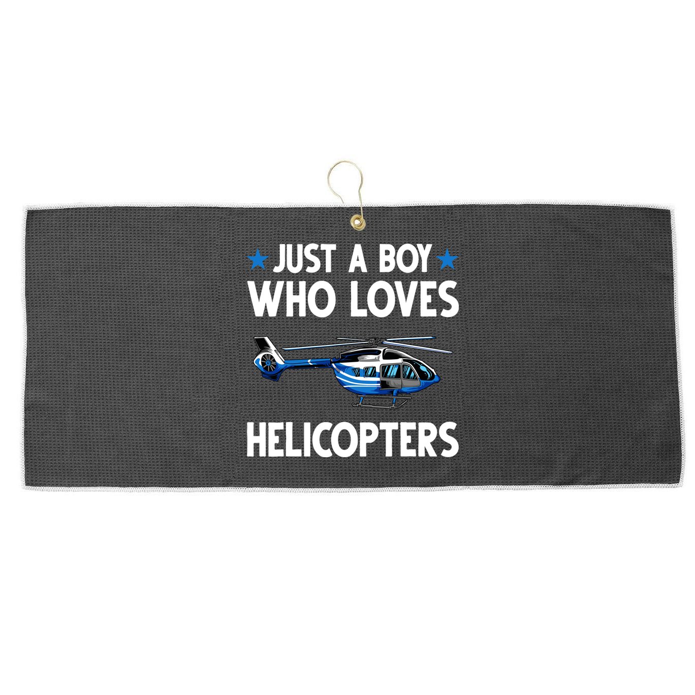 Funny Helicopter Gift Boy Pilot Aviator Large Microfiber Waffle Golf Towel