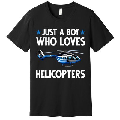 Funny Helicopter Gift Boy Pilot Aviator Premium T-Shirt