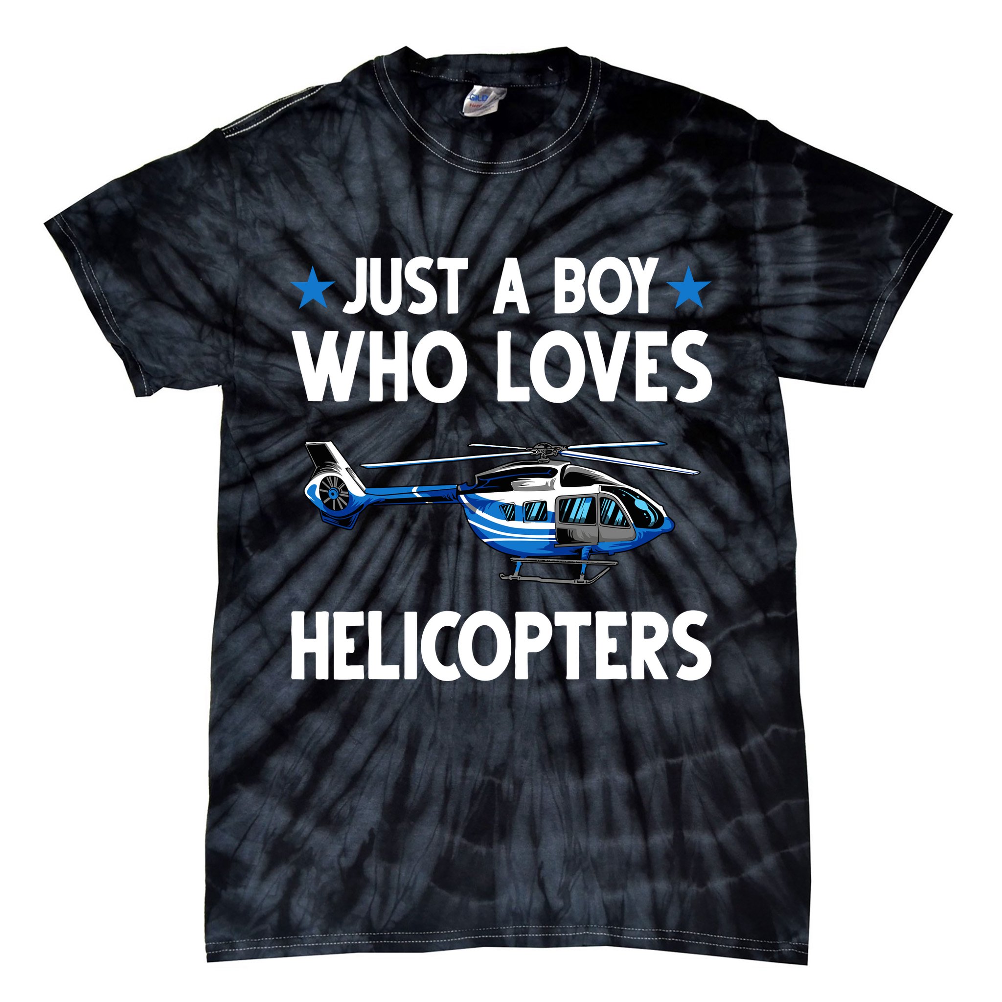 Funny Helicopter Gift Boy Pilot Aviator Tie-Dye T-Shirt