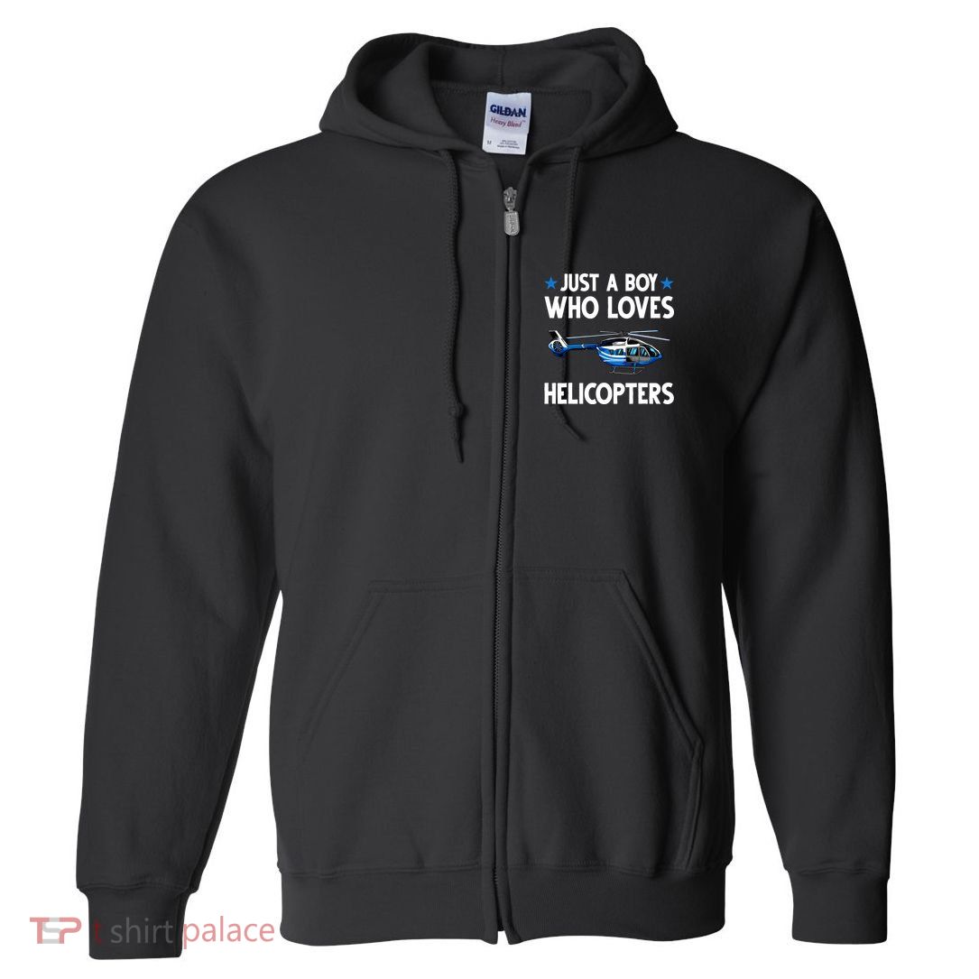 Funny Helicopter Gift Boy Pilot Aviator Full Zip Hoodie
