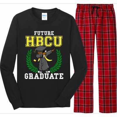 Future Hbcu Graduation Black College Dabbing Boy Gift Long Sleeve Pajama Set