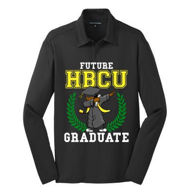 Future Hbcu Graduation Black College Dabbing Boy Gift Silk Touch Performance Long Sleeve Polo