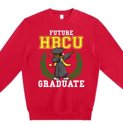 Future Hbcu Graduation Black College Dabbing Boy Gift Premium Crewneck Sweatshirt