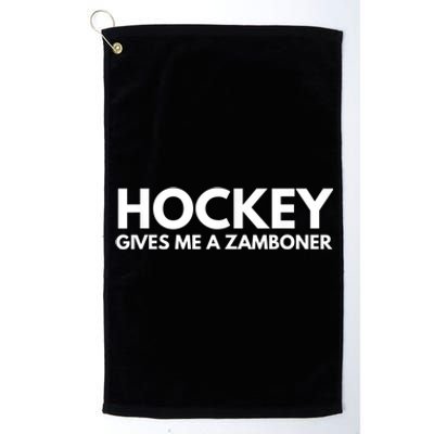 Funny Hockey Gives Me A Zamboner Platinum Collection Golf Towel