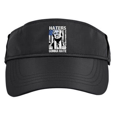 Funny Haters Gonna Hate President Donald Trump Middle Finger Adult Drive Performance Visor