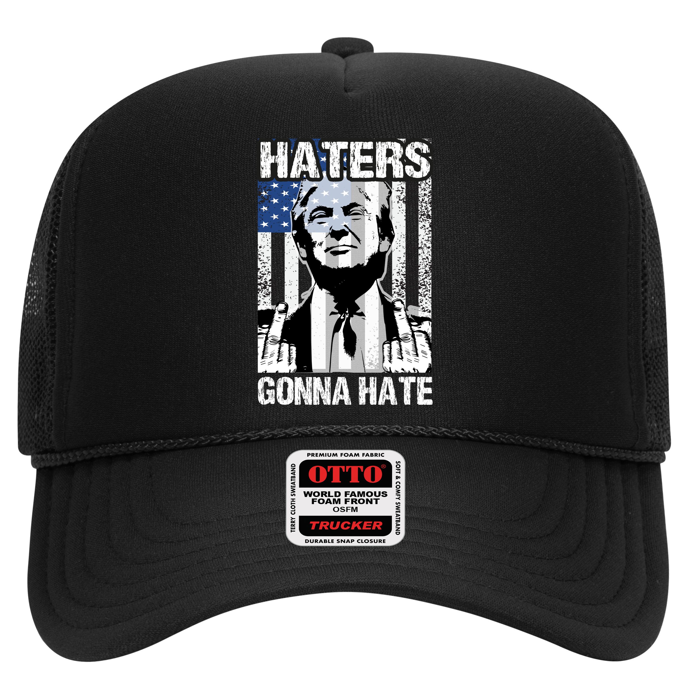 Funny Haters Gonna Hate President Donald Trump Middle Finger Hat