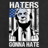 Funny Haters Gonna Hate President Donald Trump Middle Finger Hat