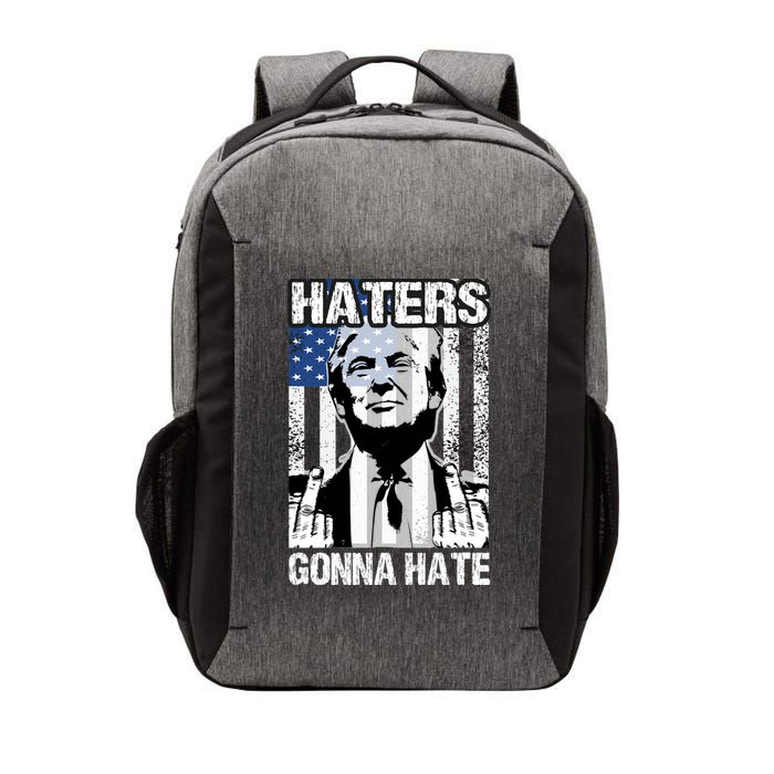 Funny Haters Gonna Hate President Donald Trump Middle Finger Vector Backpack