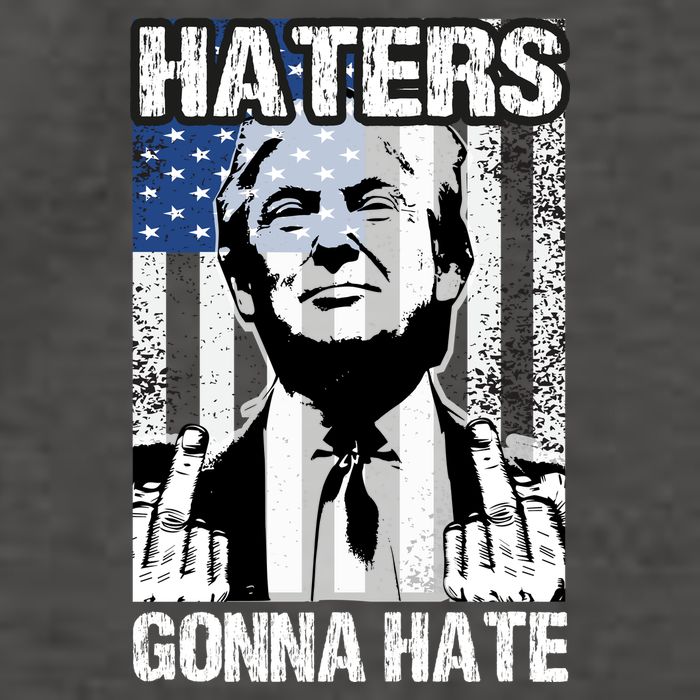 Funny Haters Gonna Hate President Donald Trump Middle Finger Vector Backpack