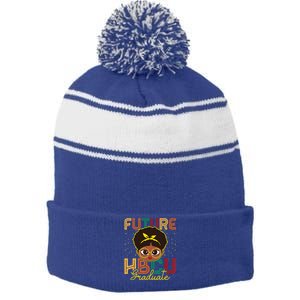 Future Hbcu Grad History Black College Melanin Gift Stripe Pom Pom Beanie