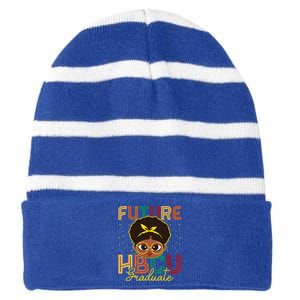 Future Hbcu Grad History Black College Melanin Gift Striped Beanie with Solid Band