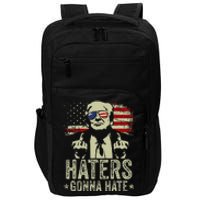 Funny Haters Gonna Hate President Donald Trump Middle Finger Impact Tech Backpack