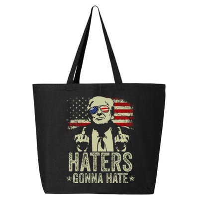 Funny Haters Gonna Hate President Donald Trump Middle Finger 25L Jumbo Tote