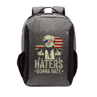 Funny Haters Gonna Hate President Donald Trump Middle Finger Vector Backpack