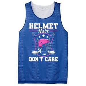 Funny Hockey Goalie Gift Helmet Hair Dont Care Ice Hockey Funny Gift Mesh Reversible Basketball Jersey Tank